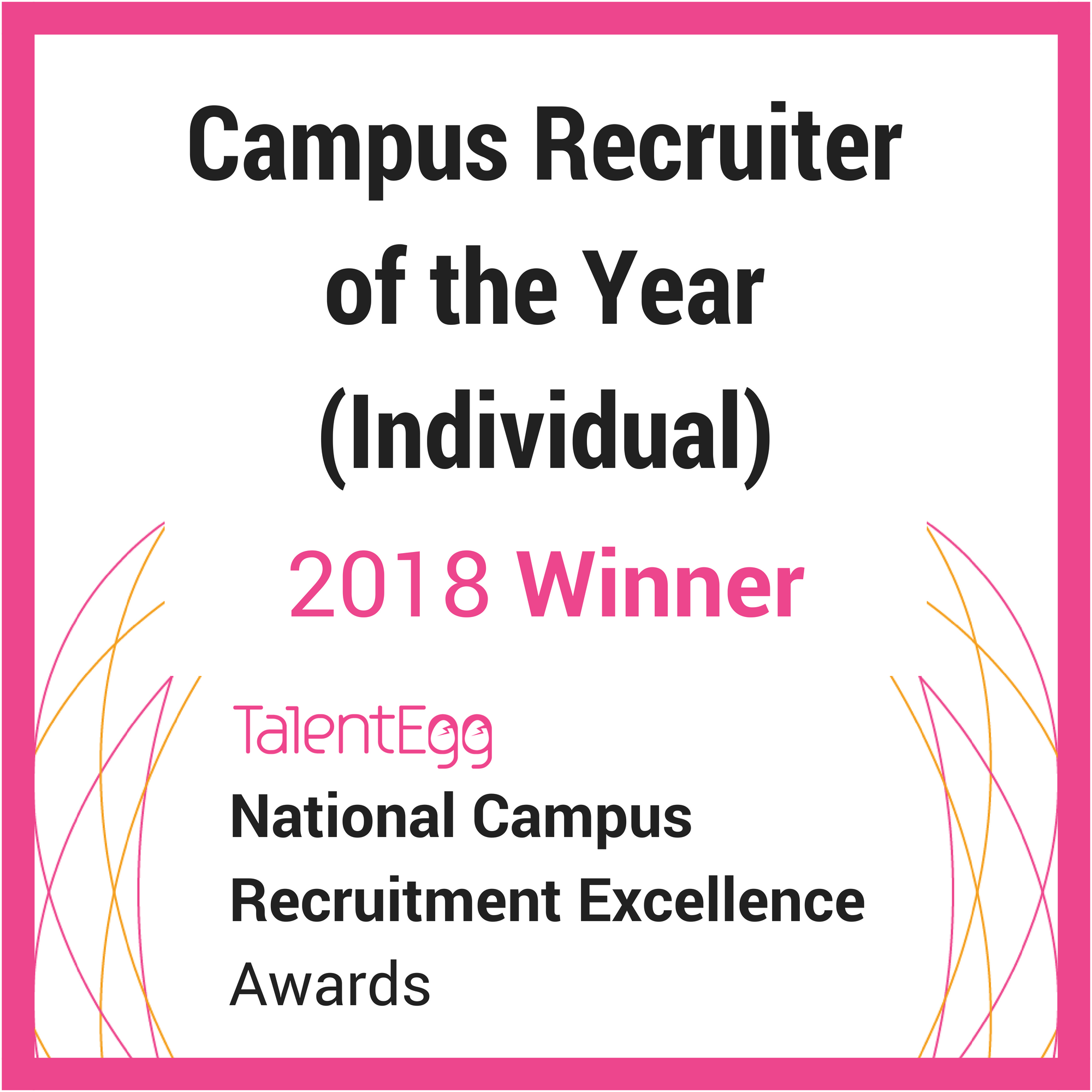 Campus Recruiter of the Year 2018 Winner